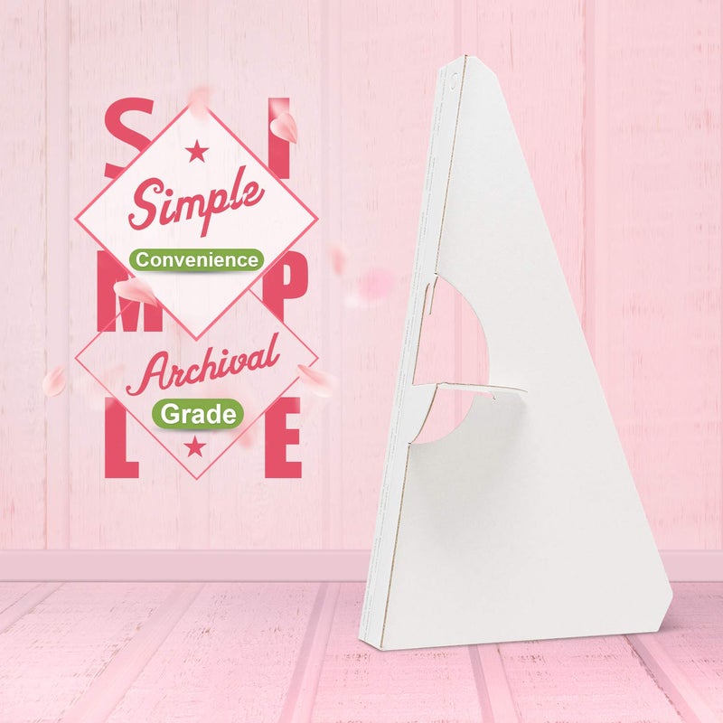 لينيكو مجموعة لاينكو من 25 قطعة من حوامل العرض الكرتونية مقاس 15 بوصة، ذاتية اللصق، مناسبة لعرض اللافتات واللوحات القماشية والصور الفوتوغرافية والكتيبات والملصقات والأعمال الفنية والحرف اليدوية، لون أبيض، صنع في الولايات المتحدة الأمريكية - Image 2